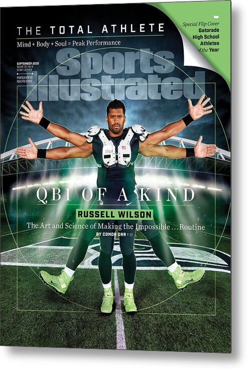 Russell Wilson Metal Print featuring the photograph QB One of a Kind Russell Wilson Sports Illustrated Cover by Sports Illustrated