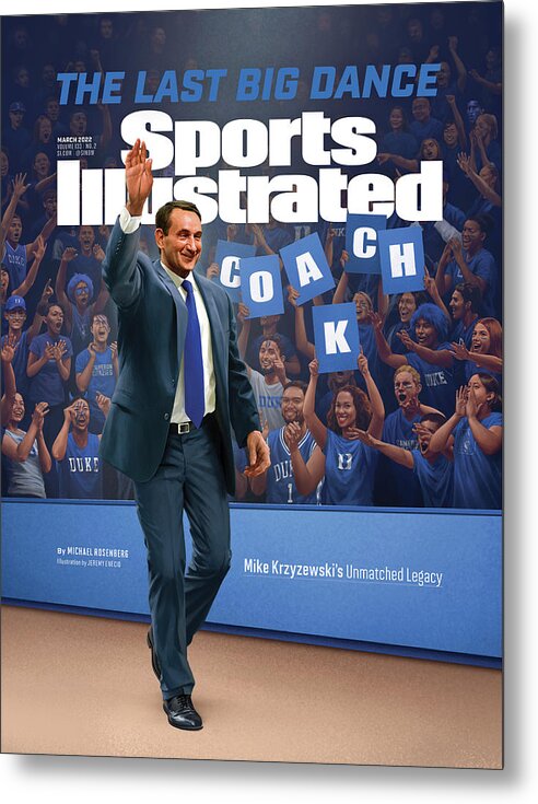 Duke University Metal Print featuring the photograph The Last Big Dance, Mike Krzyzewski Unmatched Legacy Cover by Sports Illustrated