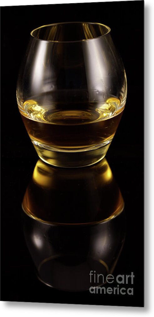 Brandy Snifter Metal Print featuring the photograph Glass of whiskey by Bruce Block