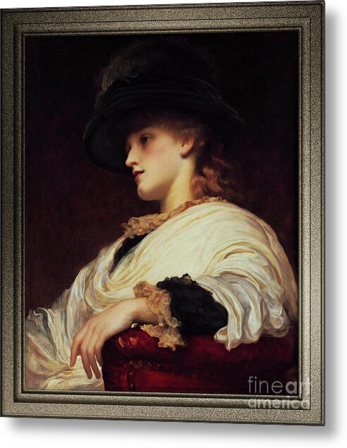 Phoebe Metal Print featuring the painting Phoebe by Frederic Leighton by Rolando Burbon