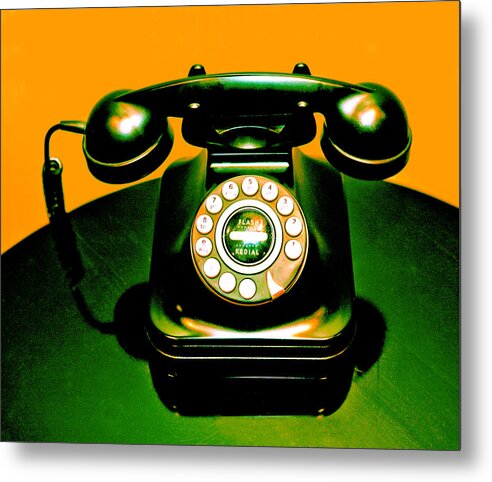 Rotary Telephone Metal Print featuring the photograph Rotary Phone by Steve Ladner