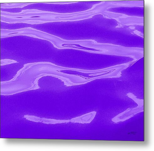 Wall Art Metal Print featuring the photograph Squarish Color Wave Purple by Stephen Jorgensen