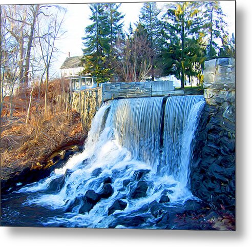 Waterfall Metal Print featuring the painting Blissville Falls by Sue Brehant