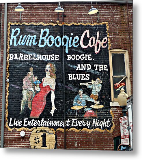 Signs Metal Print featuring the photograph Rum Boogie Cafe by Jo Sheehan