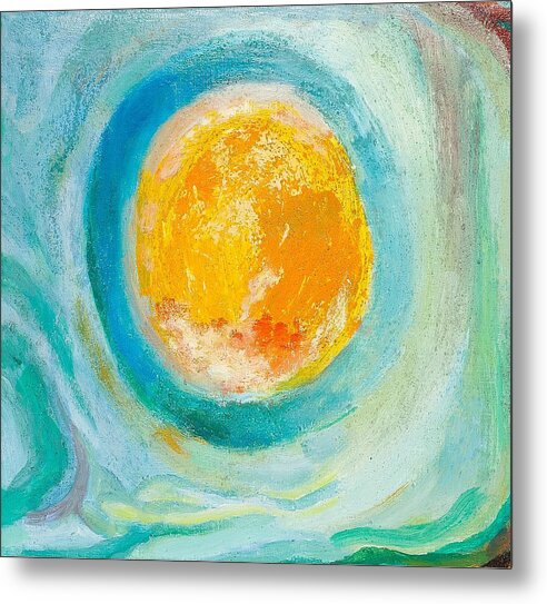 Abstract Scene Metal Print featuring the painting Sunlight by Ida Mitchell