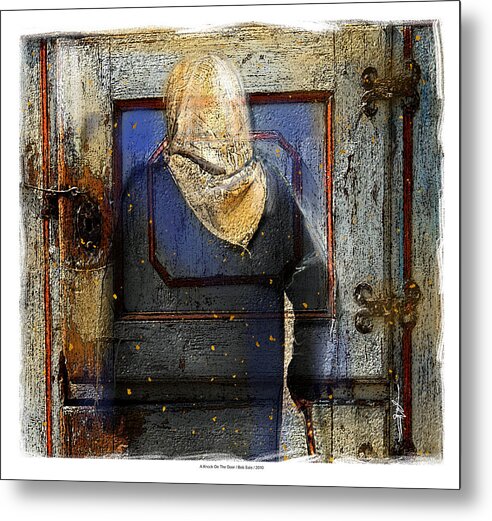 People Metal Print featuring the painting A Knock On The Door by Bob Salo