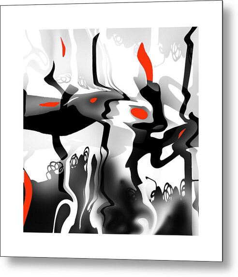 Contemporary Metal Print featuring the digital art Insect T Sides by Bob Salo