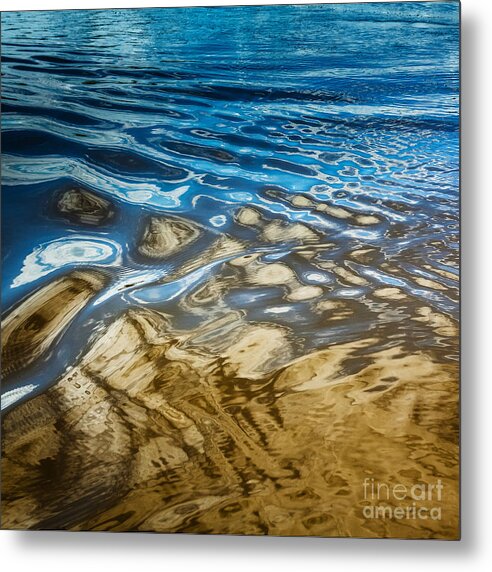 Pattern Metal Print featuring the photograph Light meets water by Casper Cammeraat