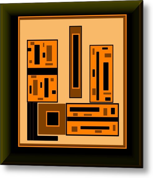 Abstract Art Metal Print featuring the digital art African Prints by Jacqueline Mason