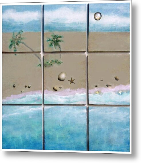 Beaches Metal Print featuring the mixed media Beaches Cubed by Mary Ann Leitch