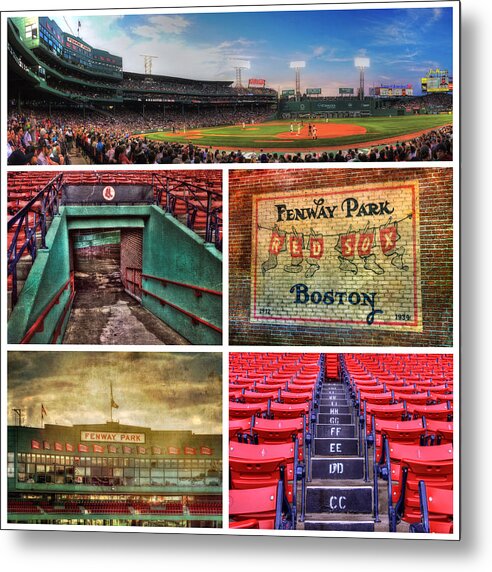 Red Sox Metal Print featuring the photograph Boston Red Sox Collage - Fenway Park by Joann Vitali