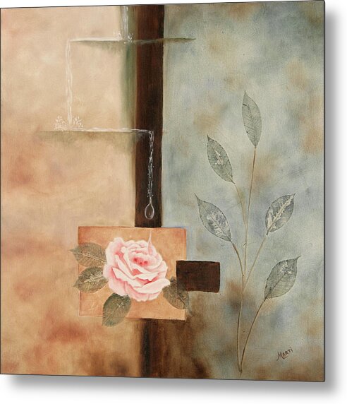 Rose Metal Print featuring the painting Connections by Marti Idlet