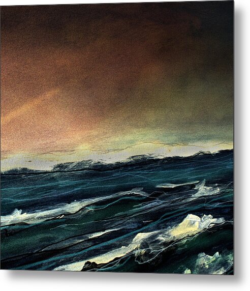 Irish Metal Print featuring the painting Irish Sea III by Michaelalonzo Kominsky
