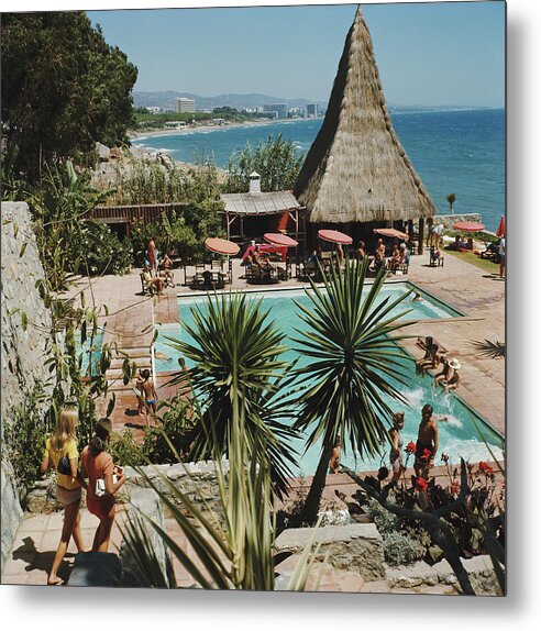 People Metal Print featuring the photograph Marbella Club by Slim Aarons