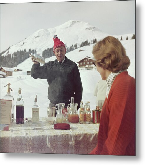 Mixing Metal Print featuring the photograph Lech Ice Bar by Slim Aarons