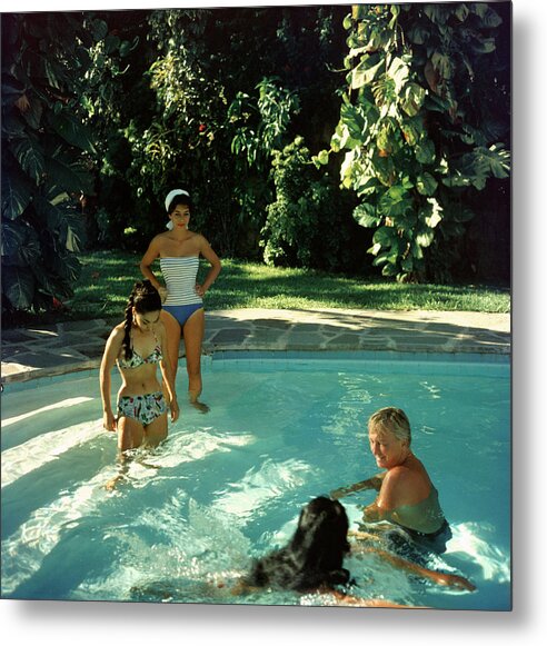 People Metal Print featuring the photograph Acapulco Pool by Slim Aarons