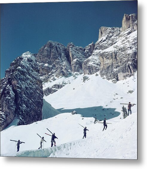 Skiing Metal Print featuring the photograph Cortina Dampezzo by Slim Aarons
