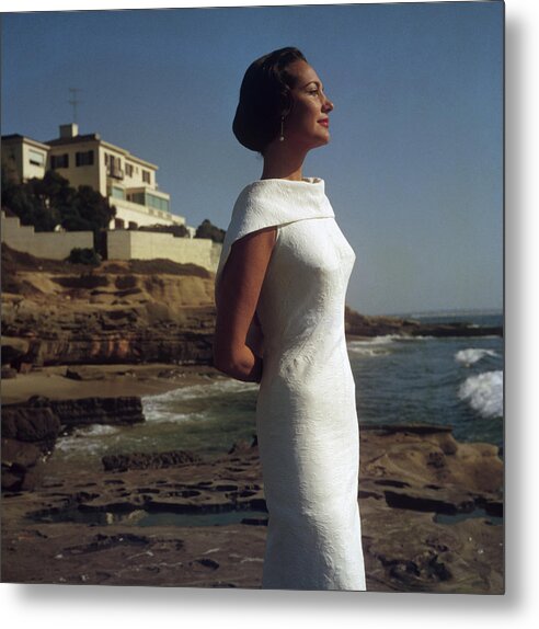 California Metal Print featuring the photograph Elegance On The Beach by Slim Aarons