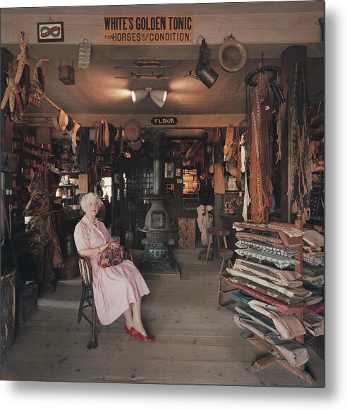 People Metal Print featuring the photograph Museum Trader by Slim Aarons