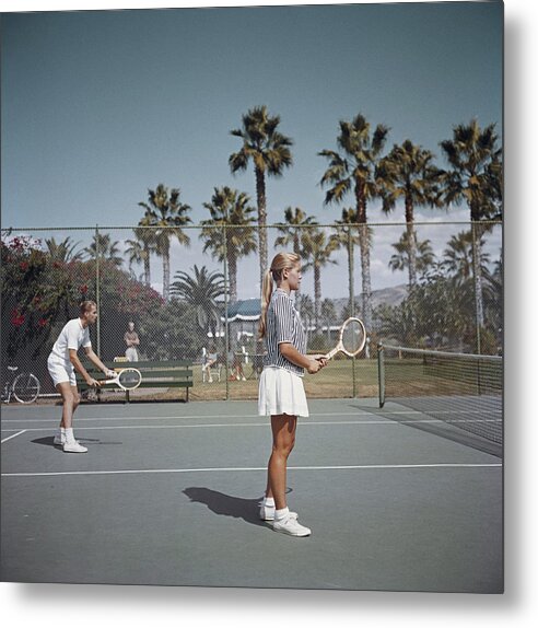 Tennis Metal Print featuring the photograph Tennis In San Diego by Slim Aarons