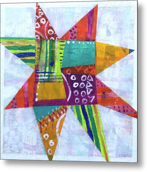 Star Metal Print featuring the painting Coverup by Cyndie Katz