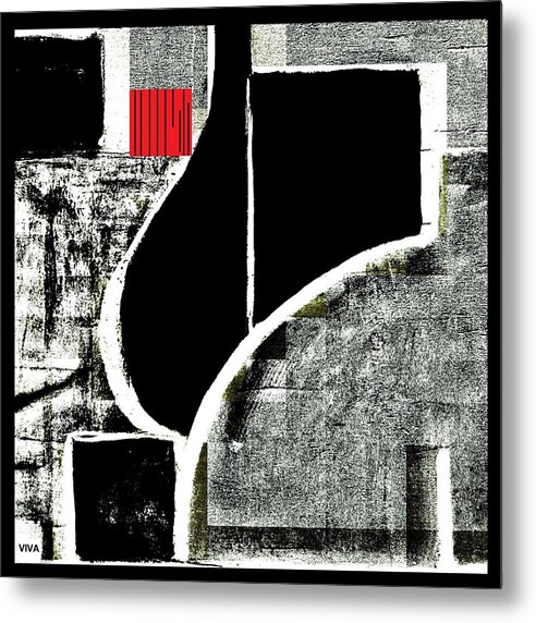 Dominance Metal Print featuring the painting Dominance - Red by VIVA Anderson