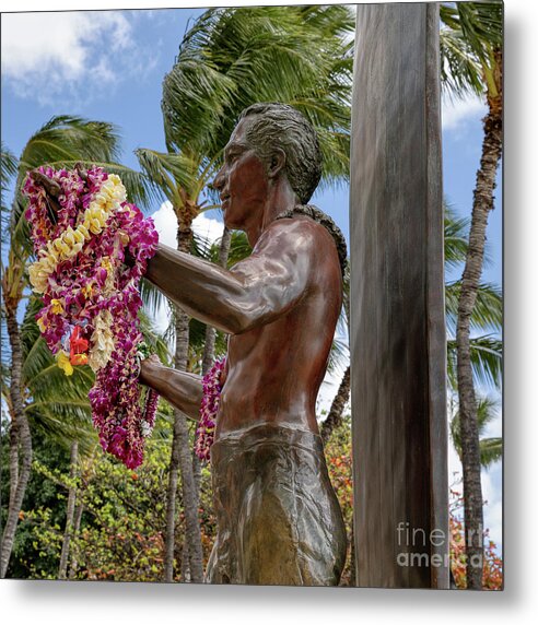 Waikiki Beach Metal Print featuring the photograph Duke Kahanamoku by Rebecca Caroline Photography