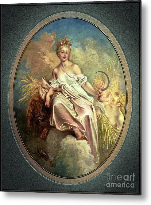 Ceres Metal Print featuring the painting Ceres by Antoine Watteau Old Masters Reproduction by Rolando Burbon