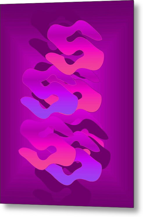 Abstract Metal Print featuring the digital art Shadows by Gayle Price Thomas