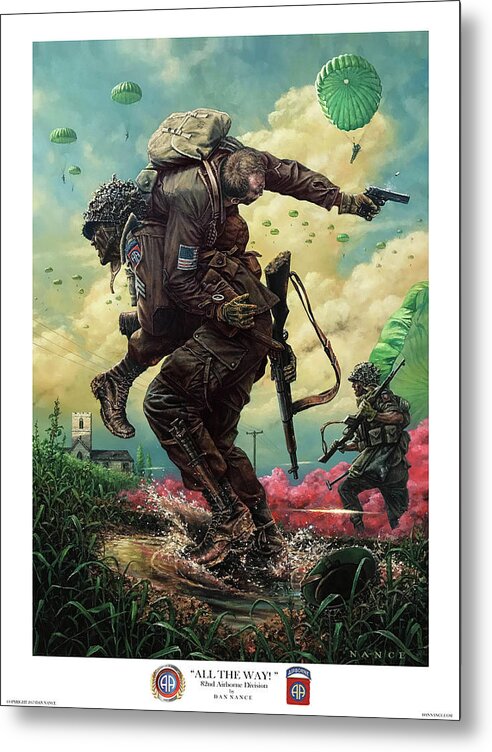 82nd Airborne Division Metal Print featuring the painting All The Way by Dan Nance