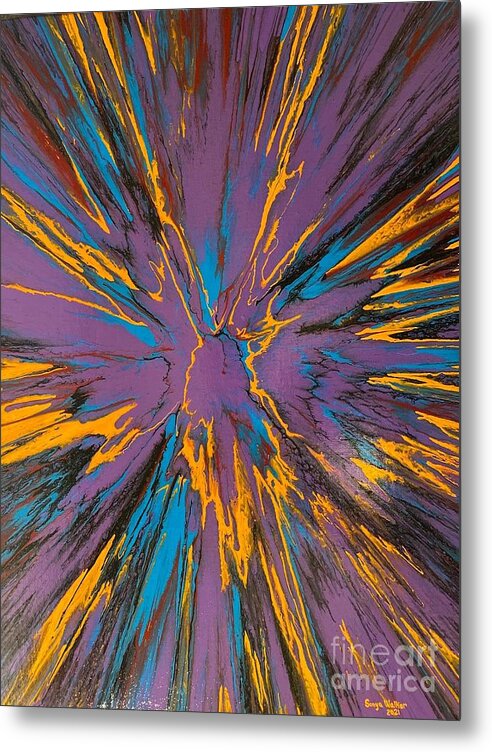Acrylic Metal Print featuring the painting Purple Domain by Sonya Walker