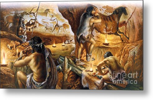 Cave Painting Metal Print featuring the photograph Cave Painting #1 by Publiphoto