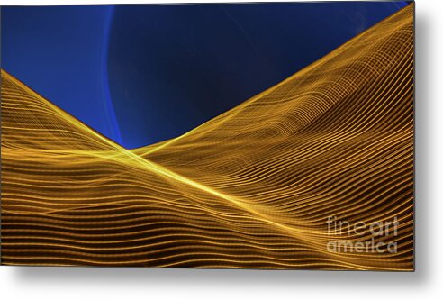 Abstract Metal Print featuring the photograph Lightscape 11 #2 by Gerald Grow