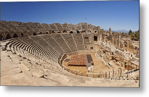 Theater Metal Print featuring the photograph Amphitheatre in Side Turkey by Sophie McAulay