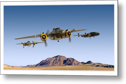 B-25 Mitchell Bomber Metal Print featuring the photograph B-25 Mitchell Bomber by Larry McManus