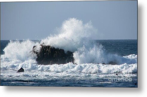 Ocean Metal Print featuring the photograph Blue Bay Breaker by James B Toy