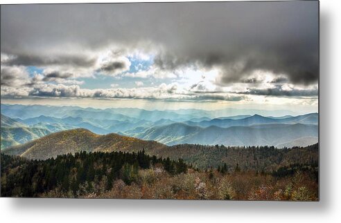 Mountains Metal Print featuring the photograph Blue Ridge Parkway NC Cowee Mountains Spring by Robert Stephens