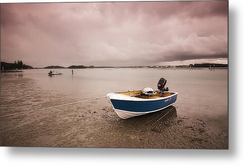 Riverscape Metal Print featuring the photograph Blue Tinny 0111 by Kevin Chippindall