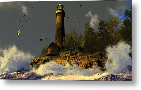Dieter Carlton Metal Print featuring the digital art Candle in the Fray by Dieter Carlton