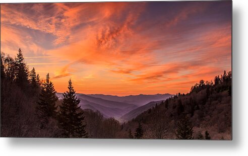 Scenics Metal Print featuring the photograph Cherokee Overlook at Dawn by Dennis Govoni