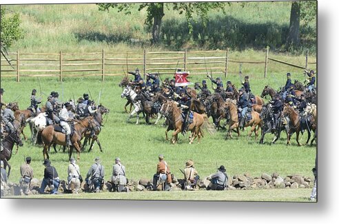 Cavalry Metal Print featuring the photograph Collision by Harold Piskiel