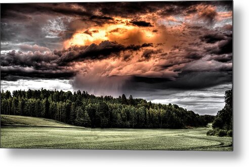 Thunder Metal Print featuring the photograph Field of Dreams From Rain Above by Movie Poster Prints