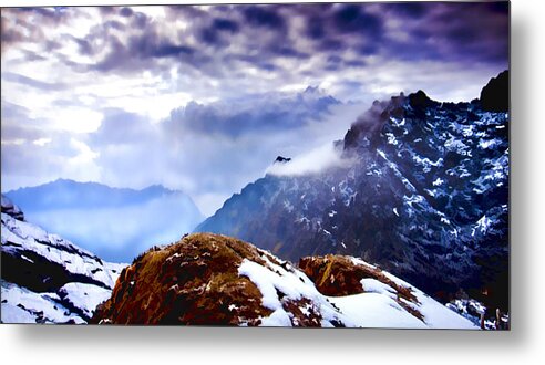 Mountain Metal Print featuring the painting Glory by Steven Richardson