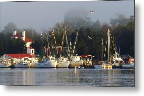 Boat Metal Print featuring the photograph Harbor Morning by Deborah Smith