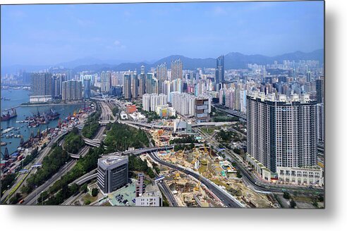 Outdoors Metal Print featuring the photograph Kowloon West, Hong Kong, 2013 by Joe Chen Photography