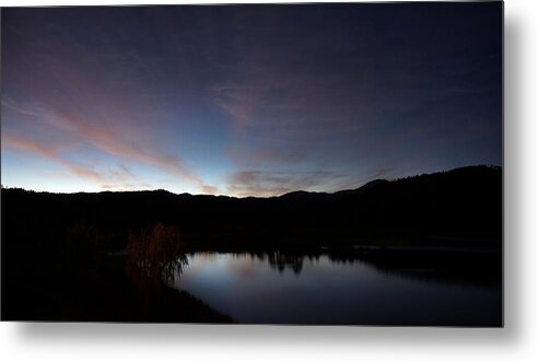 Mountain Clouds Metal Print featuring the photograph Lake Sunset by Mark Langford