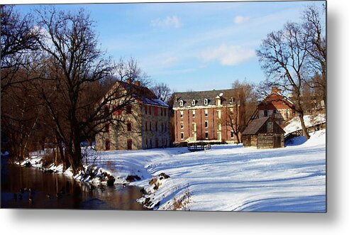 Bethlehem Pa Metal Print featuring the photograph Long View - Colonial Industrial Quarter - Bethlehem PA by Jacqueline M Lewis