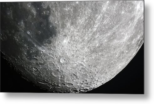 Moon Metal Print featuring the photograph Moon Hi Contrast by Greg Reed