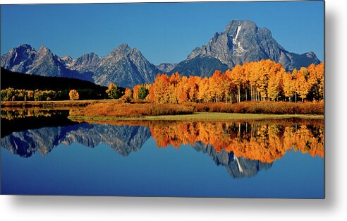 Mount Moran Metal Print featuring the photograph Mt. Moran Reflection by Ed Riche