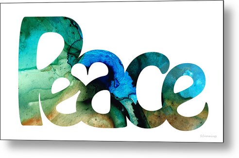 Peace Metal Print featuring the painting Peace Full 13 by Sharon Cummings
